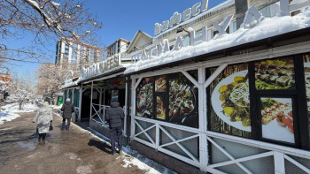 Фотография к новости: Алматыда заңсыз салынған дәмхана сүріліп жатыр