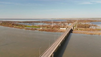 Фотография к новости: Сырдария көпіріндегі су деңгейі төмендеді