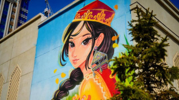 Фотография к новости: Елордада көктем мен жаңаруды бейнелейтін жаңа мурал салынды