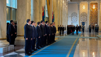 Фотография к новости: Тоқаев Ақордада Моңғолия президентін қарсы алды