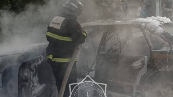 Фотография к новости: Петропавлда газбен жүретін көлік өртеніп кетті
