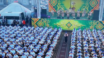 Фотография к новости: Арқалықта мың домбырашы бір мезетте күй орындады