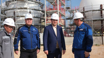 Фотография к новости: Қашаған газ өңдеу зауыты құрылысының орындалу деңгейі 60 пайызға жетті