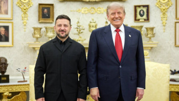 Фотография к новости: Трамп Зеленскиймен және Нетаньяхумен кездесулерін «нәтижелі» деп бағалады