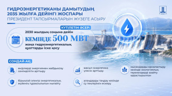 Фотография к новости: Үкімет 2035 жылға дейінгі гидроэнергетиканы дамыту жоспарын бекітті
