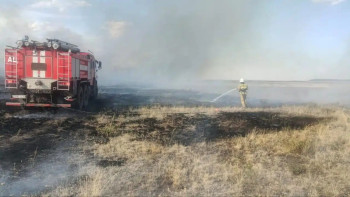 Фотография к новости: Ақмола облысында 67 гектар құрғақ шөп өртенді