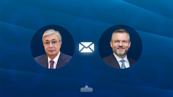 Фотография к новости: Тоқаев Словакия президентін Конституция күнімен құттықтады