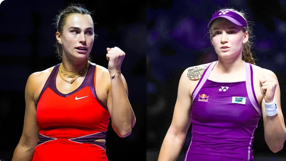  Арина Соболенко (сол жақта) және Елена Рыбакина /  WTA