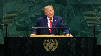 Фотография к новости: Трамп БҰҰ Бас Ассамблеясында Гренландия мен Иран мәселесін көтерді