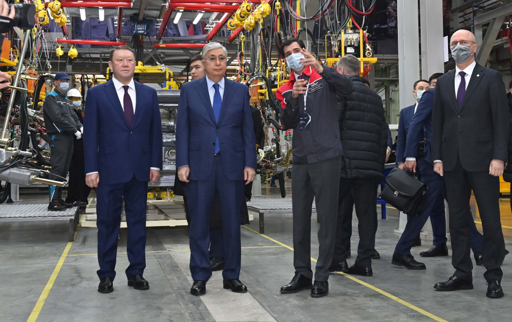 Президент Қостанайда Kia автомобильдерінің шағын тораптық өндірісін (CKD) іске қосты