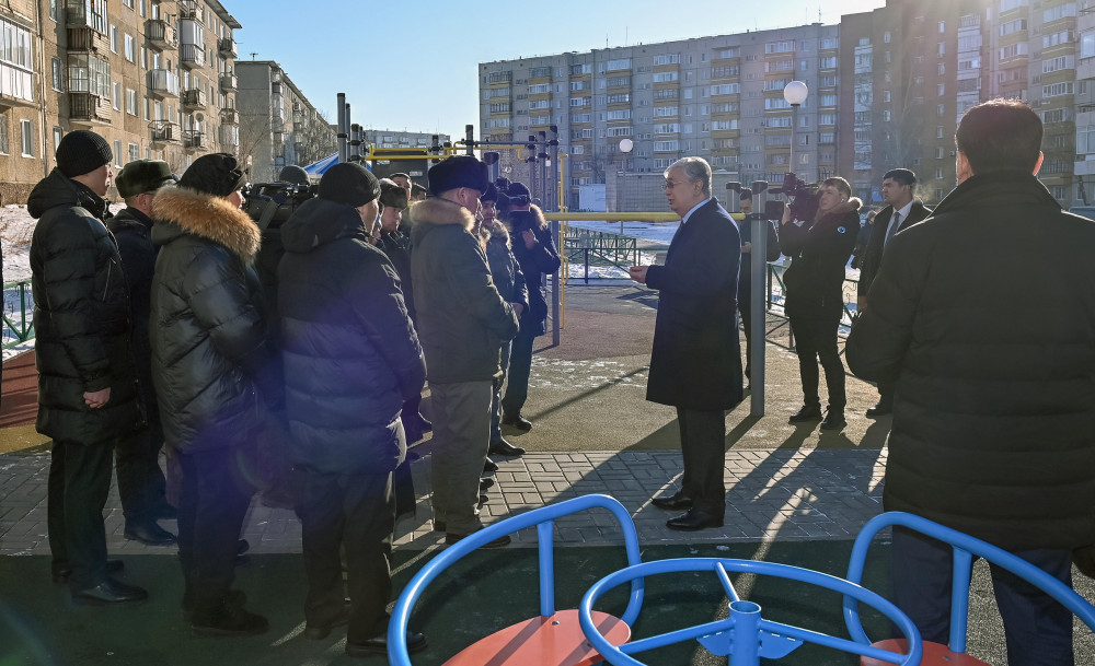 Мемлекет басшысы Степногорск қаласындағы аулалардың бірінде болды