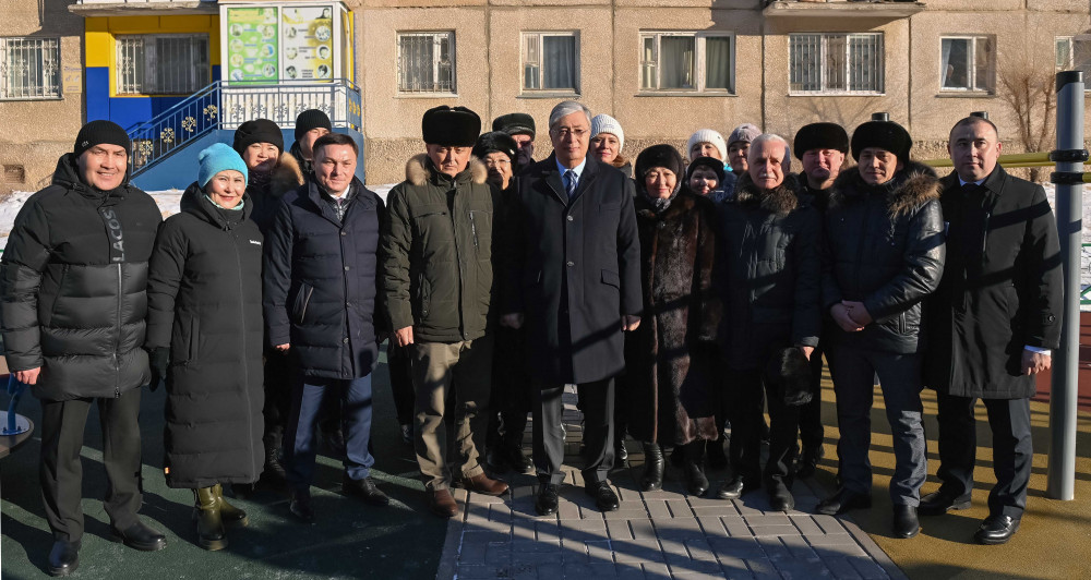 Мемлекет басшысы Степногорск қаласындағы аулалардың бірінде болды