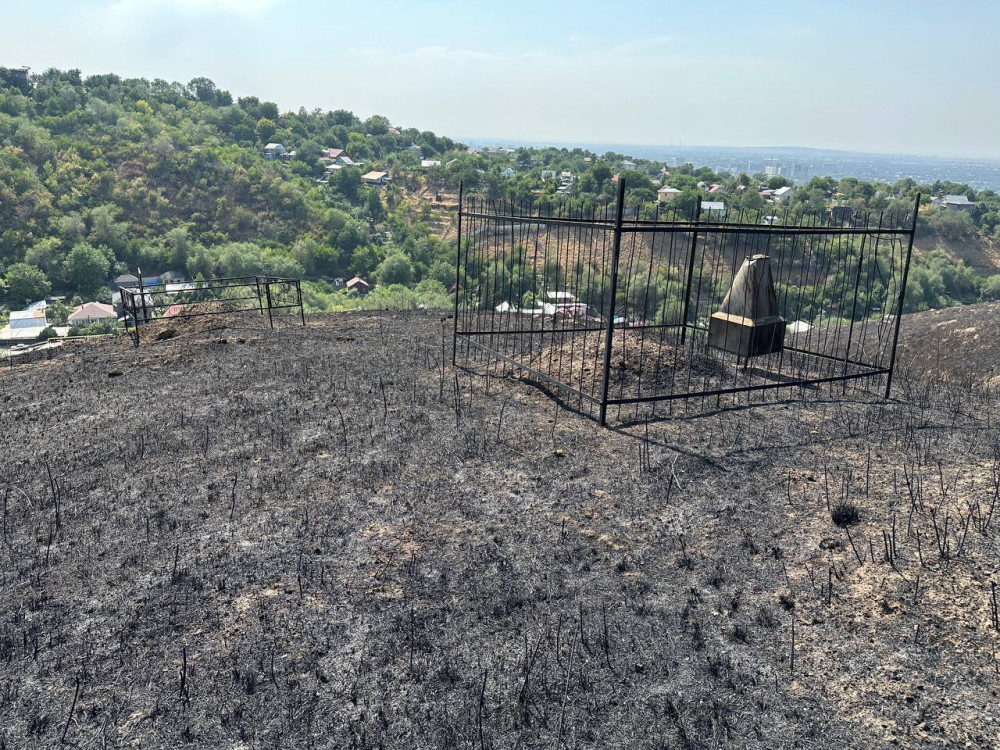 Алматыда Кеңсай-1 аумағындағы ірі өрт: зираттар өртенді ме?