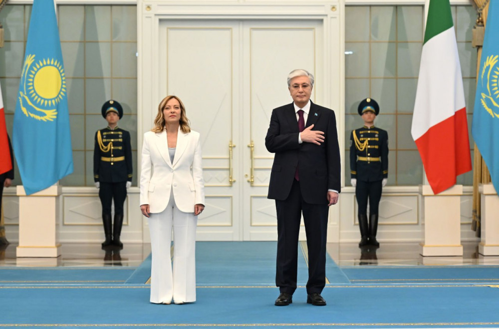 Ақордада Италия премьер-министрін салтанатты түрде қарсы алды