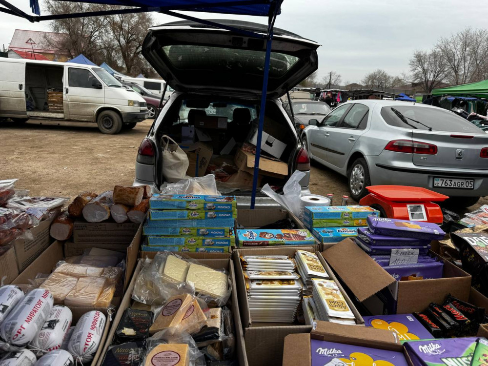 Қонаевтағы базарда мерзімі өткен азық-түлік сатылған