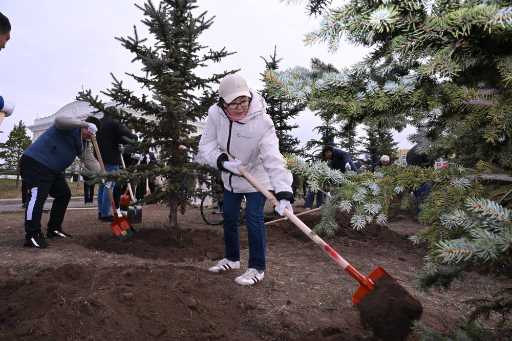 Мәжіліс депутаттары Астанада 140 түп ағаш отырғызды