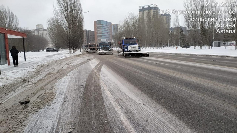 Астанада қар күреуге 2700-ден астам жол жұмысшы жұмылдырылды