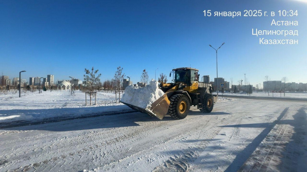 Астанадан өткен түнде 32 мың текше метрден астам қар шығарылды