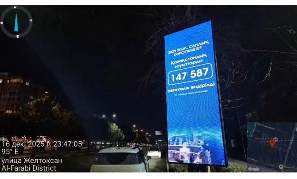 Ел өңірлерінде мемлекеттік жобалар мен жетістіктер LED-экрандарда көрсетіле бастады