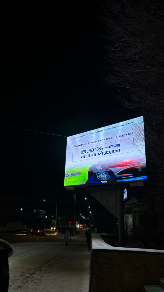 Ел өңірлерінде мемлекеттік жобалар мен жетістіктер LED-экрандарда көрсетіле бастады