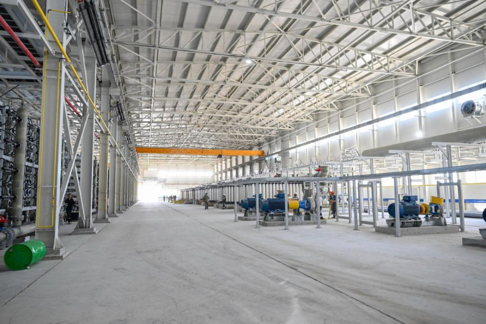 Кендірлідегі су тұщыту зауытының алғашқы желісі іске қосылды
