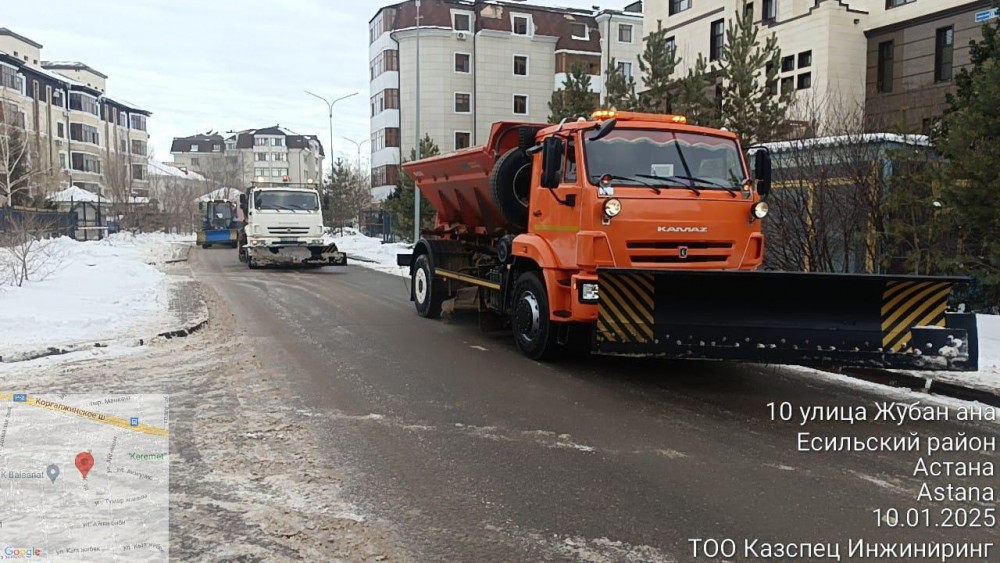 Астанадан 50 мың текше метр қар шығарылды