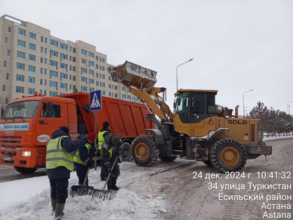 Қыс басталғалы бері 1,5 млн текше метрден астам қар шығарылды