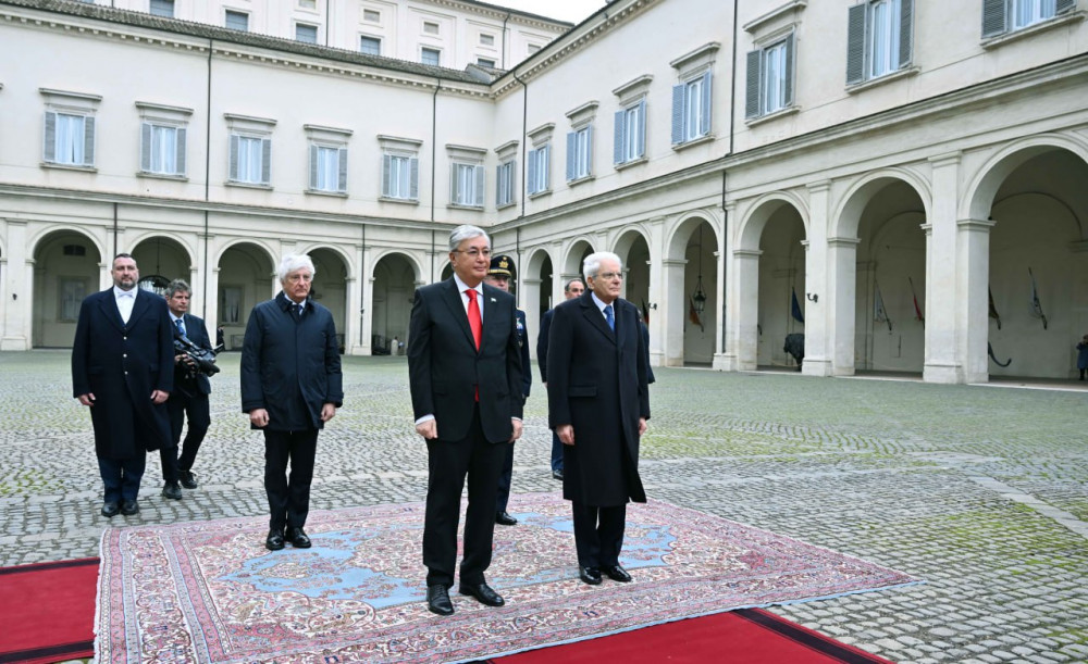 Мемлекет басшысы Италия Президентімен келіссөз жүргізу үшін «Квиринале» сарайына барды