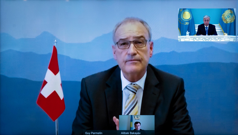 Мемлекет басшысы Швейцария Президентімен келіссөз жүргізді