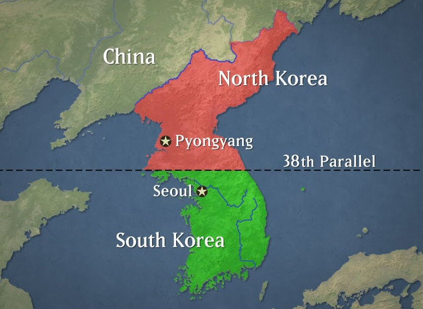 Demilitarized Zone – Корей түбегін екіге бөлетін зона. Солтүстік полюстен 38-параллельді қиып өтеді. Ені – 4 км. 